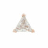 Trillion Swarovski -14Kt Rose Gold