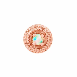 Round Double Millgrain -14Kt Rose Gold