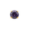 Birthstone Top February -24Kt Gold PVD Titanium