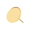 Flat Threadless Top -24Kt Gold PVD Titanium
