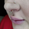 Clear Zirconia Eternity Front Facing Clicker -24KT Gold PVD Titanium - Image 4