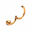 Piercing Ring With Zirconia Ball -24Kt Gold PVD Titanium - Image 2