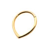 Teardrop Shape Clicker -24Kt Gold PVD Titanium