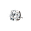 Clear Prong Set Zirconia Top -Titanium