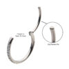 Earrings With CNC Set Clear Zirconia -Titanium - Image 5