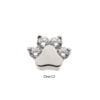 Clear Zirconia 4-Cluster Paw Top -Titanium - Image 4
