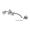 Navel Curve With Round & Triple Marquise CZ Dangle -Titanium - Image 3