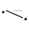 Internally Threaded Barbell -Black PVD Titanium - Image 7