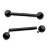 Internally Threaded Barbell -Black PVD Titanium