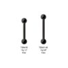 Internally Threaded Barbell -Black PVD Titanium - Image 4