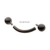 Internally Threaded Curved Barbell -Black PVD Titanium - Image 3