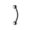 Internally Threaded Curved Barbell -Titanium