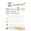 Navel Curve With Prong Set Clear Zirconia -24Kt Gold PVD Titanium - Image 7
