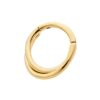 Double Hoop Clicker -24Kt Gold PVD Titanium - Image 4