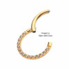 Clear Zirconia Eternity Front Facing Clicker -24KT Gold PVD Titanium - Image 6