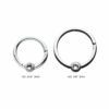 Piercing Ring With Bezel Set Zirconia -Titanium - Image 2
