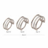 Triple Hoop With Zirconia In The Center Clicker -Titanium - Image 6