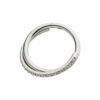 Piercing Ring With Zirconia Crisscross -Titanium - Image 4