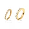 Oval Shape Clicker With Clear Zirconia -24Kt Gold PVD Titanium - Image 3