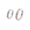 Earring With Desing 2mm Thick & Clear Zirkonia -Titanium - Image 2