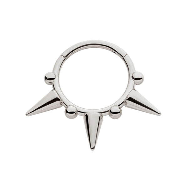 Piercing Ring With Spikes -Titanium