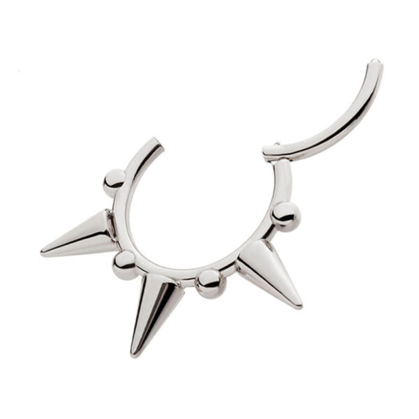 Piercing Ring With Spikes -Titanium - Image 4