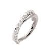 Piercing Ring With Zirconia Crisscross -Titanium