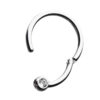 Piercing Ring With Bezel Set Zirconia -Titanium - Image 3