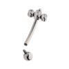 Curved Barbell With Tri Bead & 3-Cluster Clear Zirconia Top -Titanium - Image 6