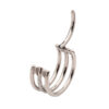 Triple Hoop With Zirconia In The Center Clicker -Titanium - Image 5