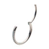Earring With CNC Set Clear Zirconia -Titanium - Image 3