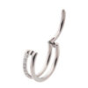 Piercing Ring With Single Hoop Full Clear Zirconia -Titanium - Image 8