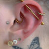 Hinged Segment Clicker -24Kt Gold PVD Titanium - Image 2