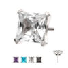 Clear Princess Cut Gem Top -Titanium - Image 5