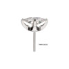 Clear Princess Cut Gem Top -Titanium - Image 3