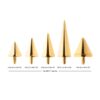 Internally Threaded Spike Top -24Kt Gold PVD Titanium - Image 2
