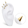 Internally Threaded Spike Top -24Kt Gold PVD Titanium - Image 3