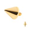 Internally Threaded Spike Top -24Kt Gold PVD Titanium