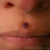Neometal Heart Rubellite Top - Image 3